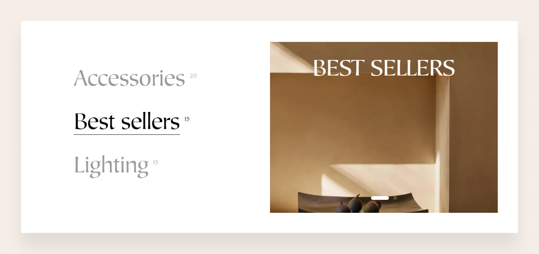 Collections slider