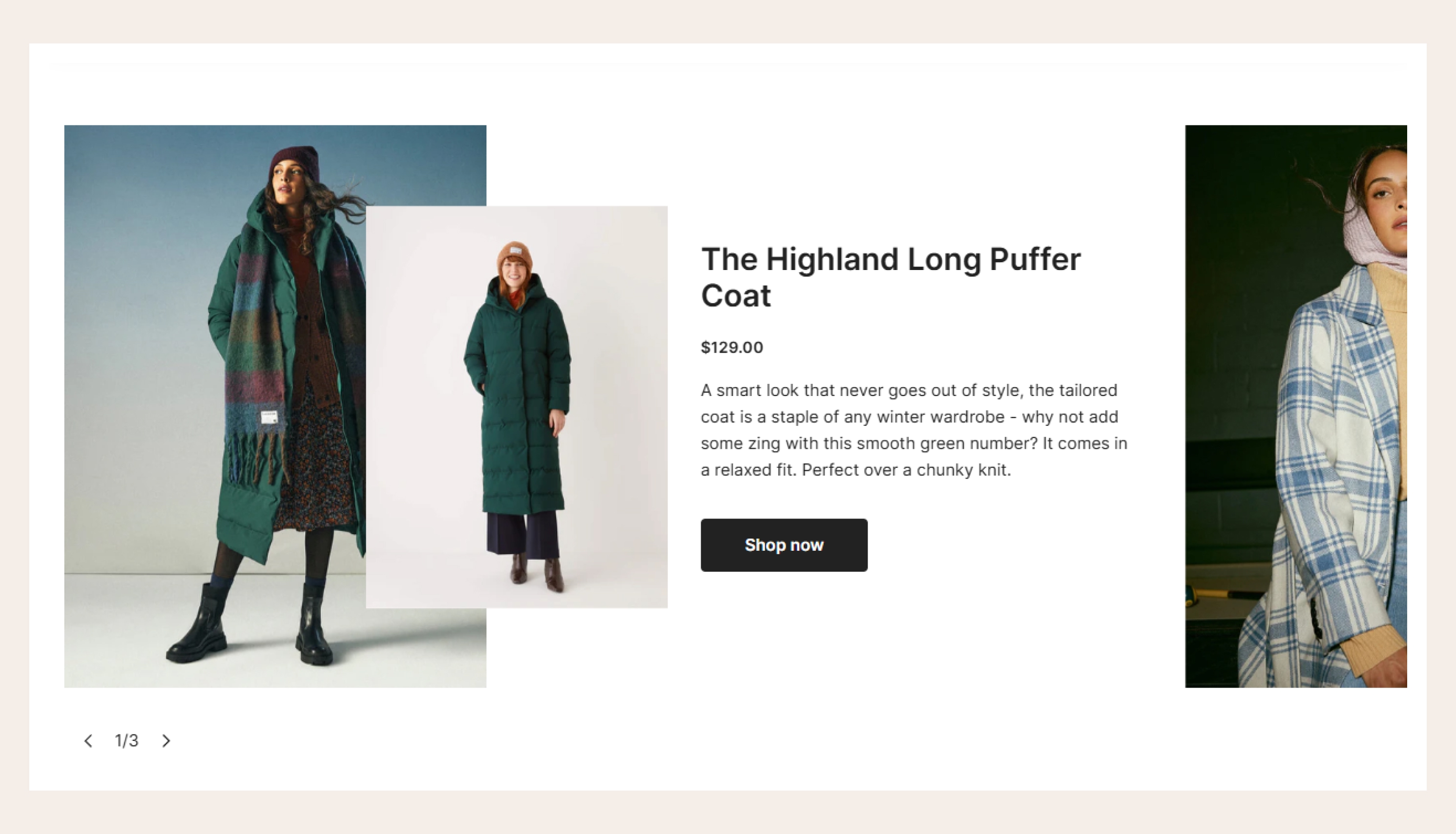 Featured product slider