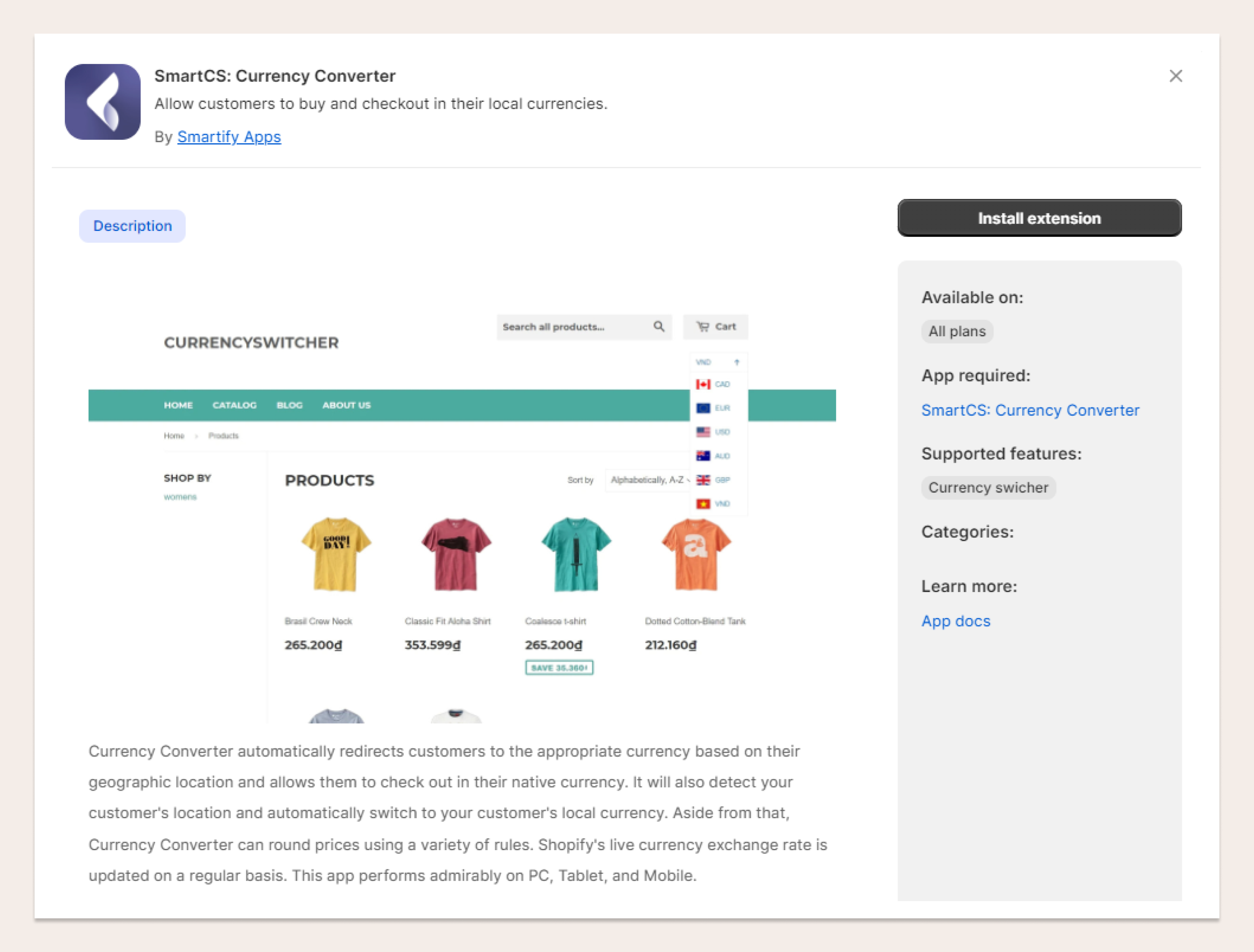 SmartCS: Currency Converter