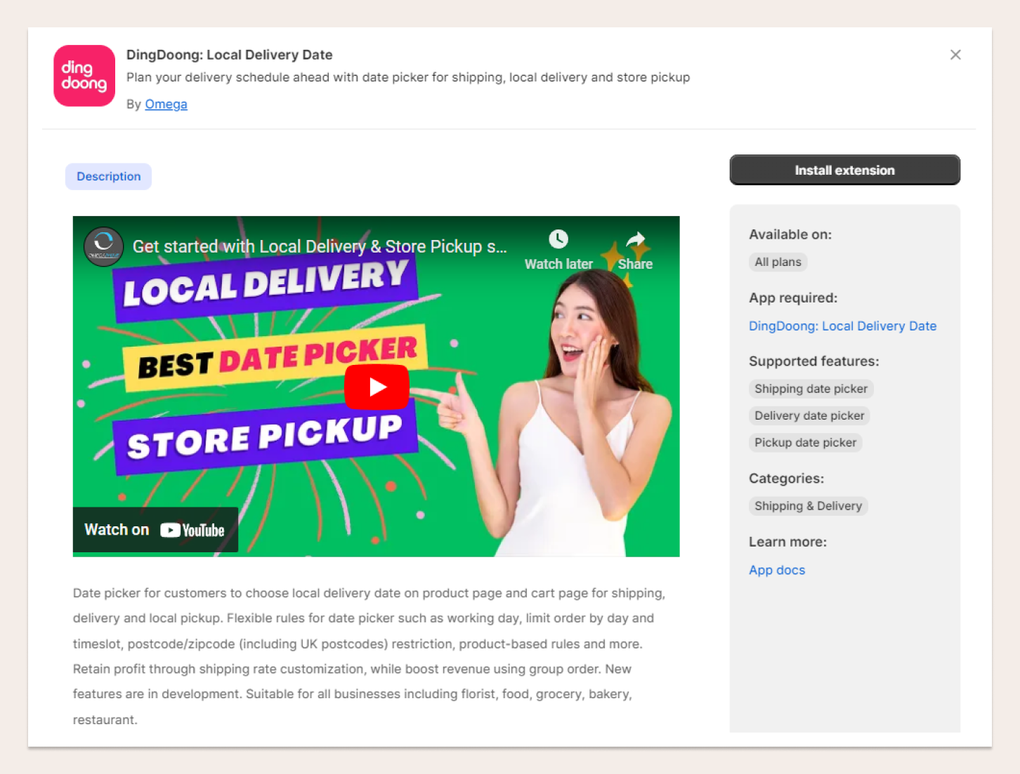 DingDoong: Local Delivery Date
