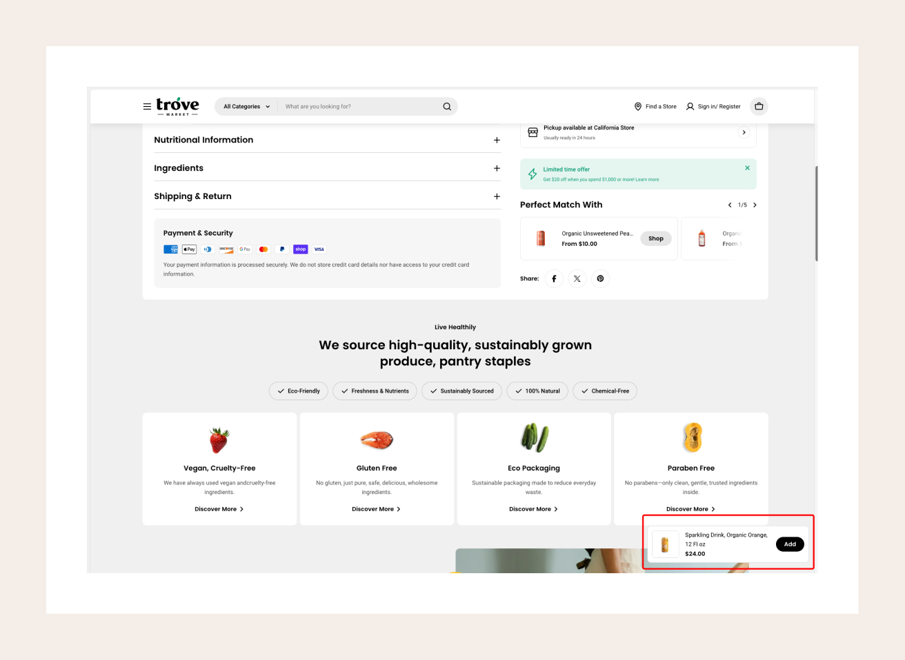 New style for Sticky add to cart block in Product Information section