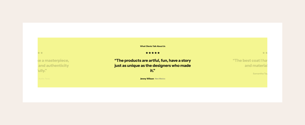 New layout style Author info layout for section Testimonials