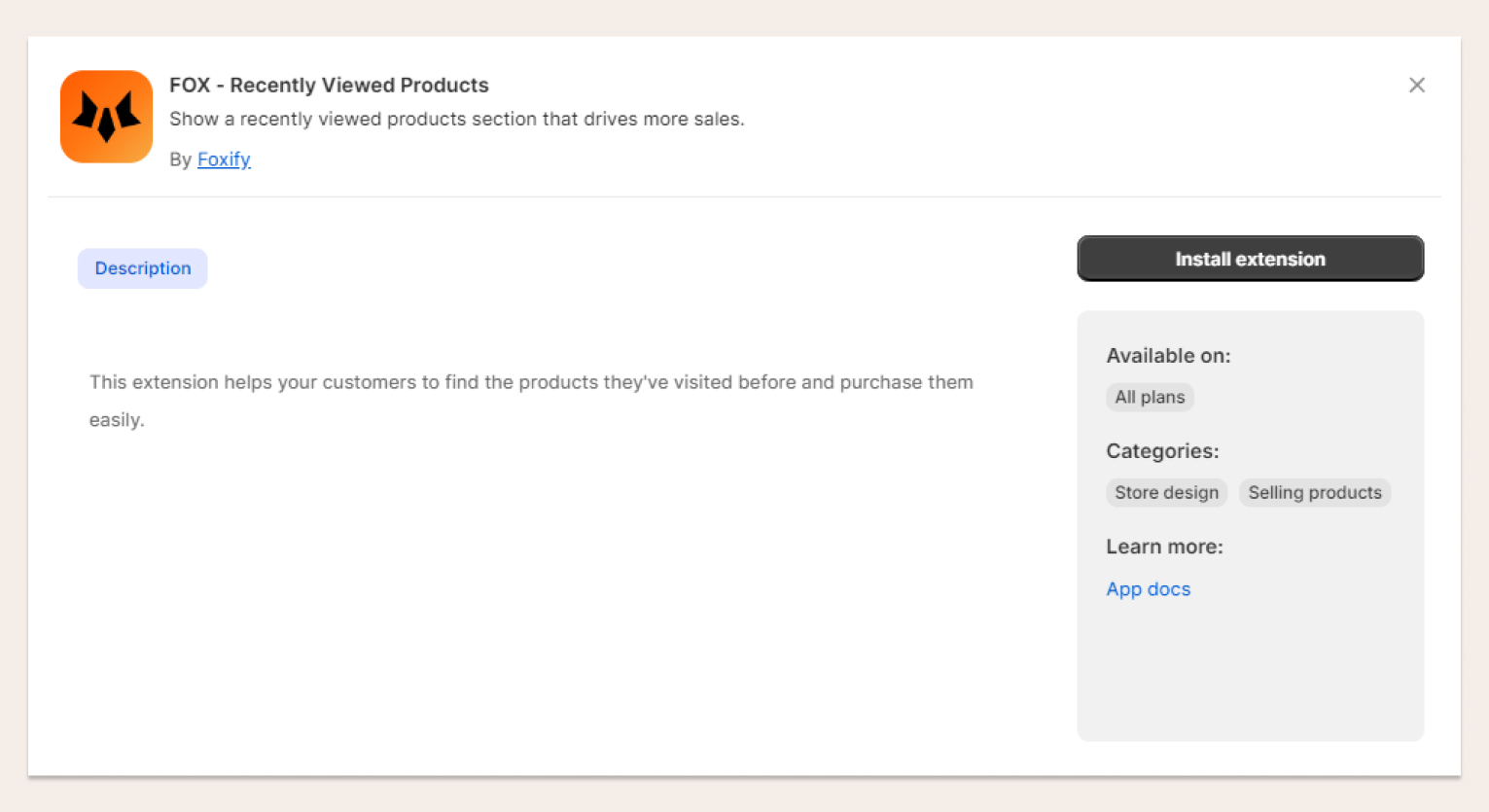 Recently viewed products