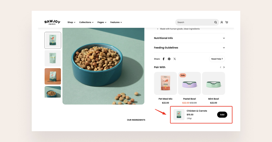 Sticky add to cart