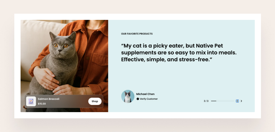 Testimonials split