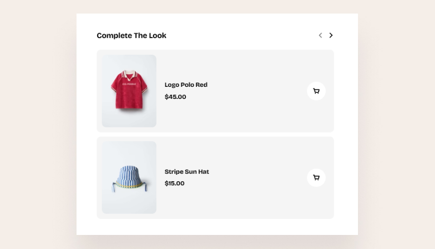 List layout for Product recommendations block