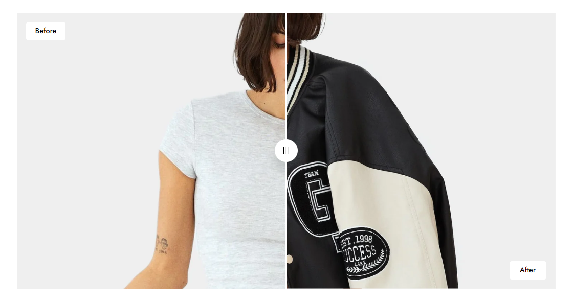 Before/after image slider
