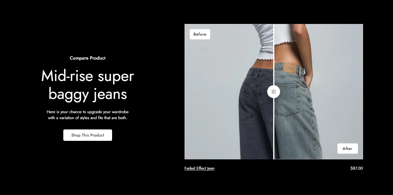 Before/after image slider